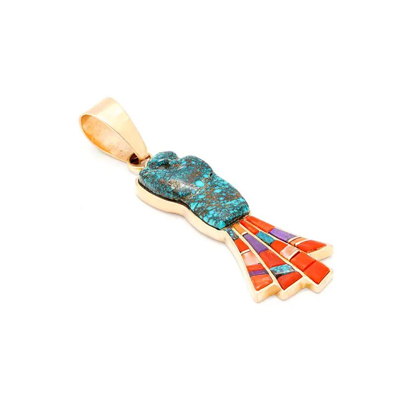 Willie, Wes 18K Gold Mother and Child Lone Mountain Pendant