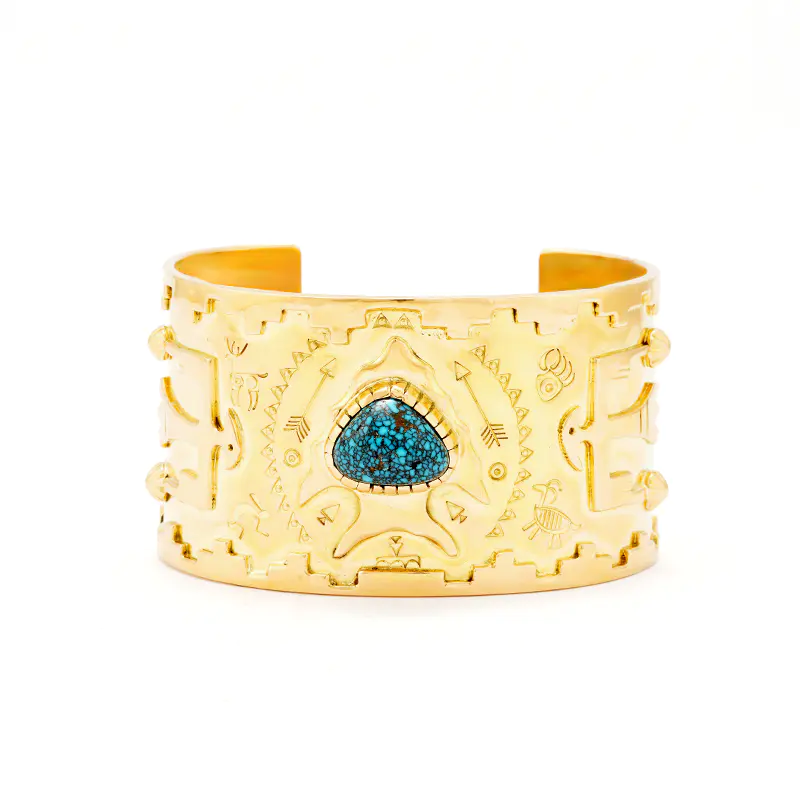 Willie, Wes + Peshlakai, Norbert 18K Gold Collaberation Lander Bracelet