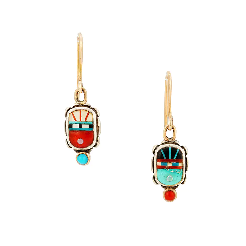 Loretto, Phil 14K Gold Inliad Earrings