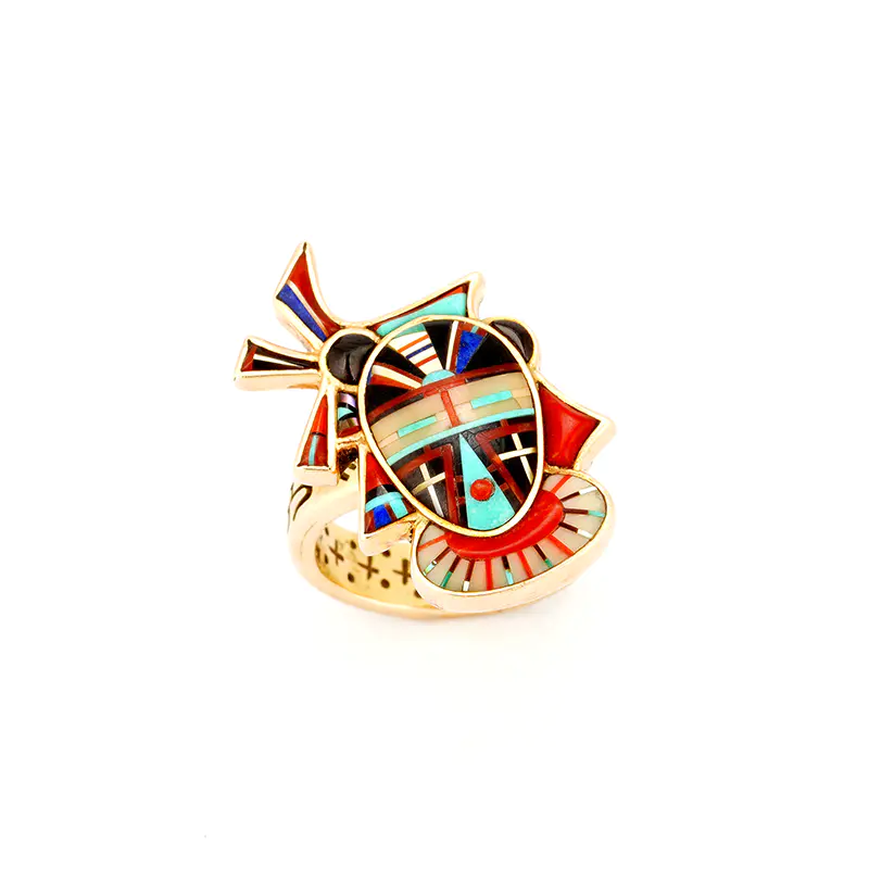 Loretto, Phil Gold Inliad Mask Ring