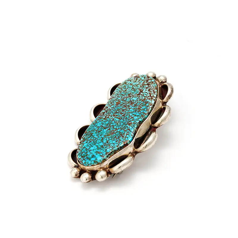 Lone Mountain Turquoise Sterling Silver Pin/Pendant