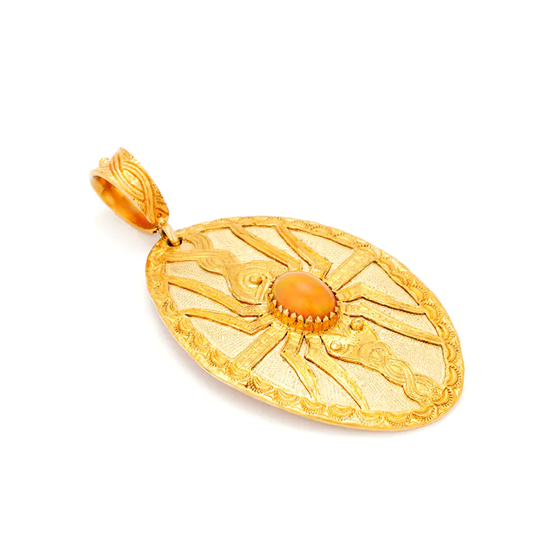 Johnson, Kenneth 22K Gold Opal Pendant