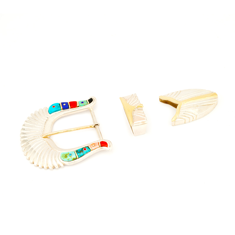 Monongya, Jesse Silver Range Set With Gold and Inlay