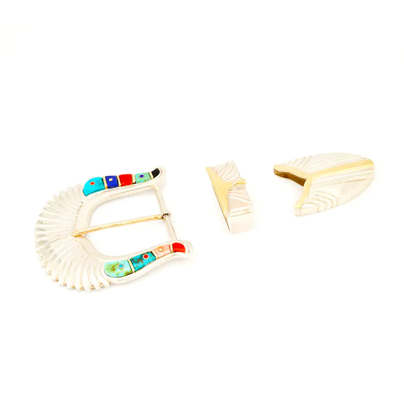 Monongya, Jesse Silver Range Set With Gold and Inlay