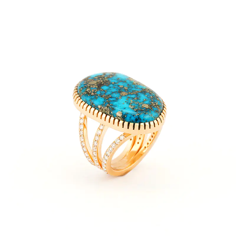 Monongye, Bo 14K Gold Morenci And Diamond Ring