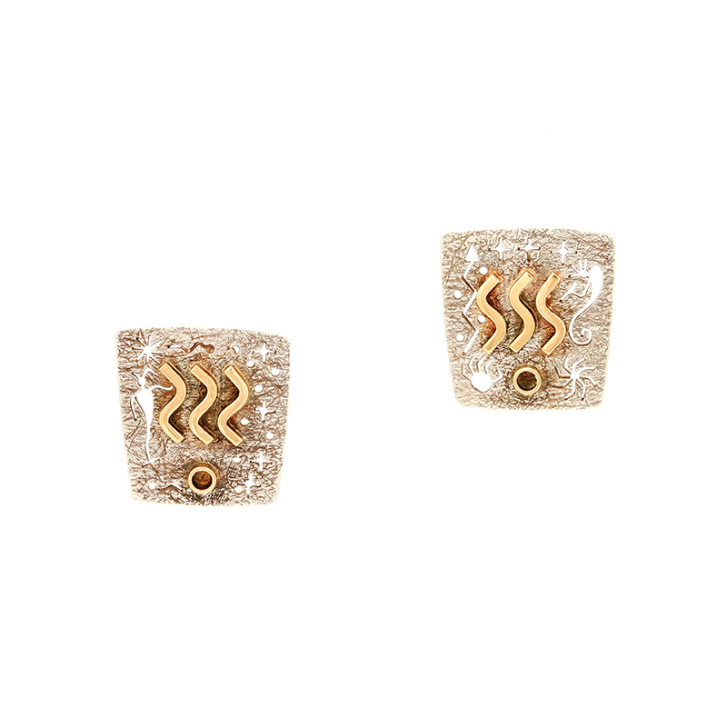 Panteah, Myron Abstract Mask Earrings With Cutout Design