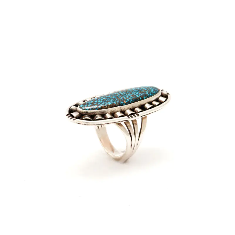Vintage Ring With Lander Blue Turquoise