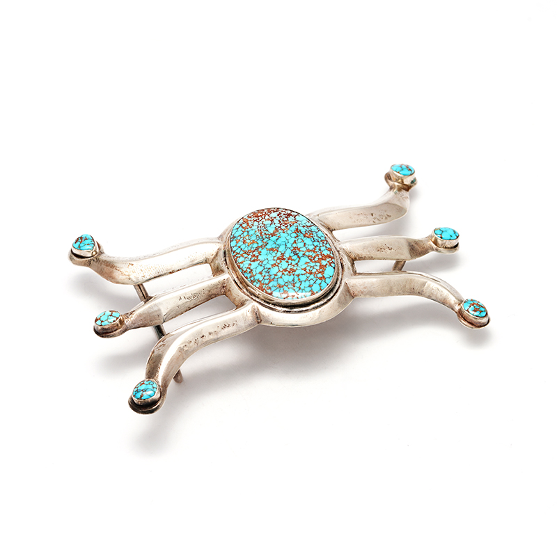 Vintage Belt Buckle With Lone Lountain Turquoise