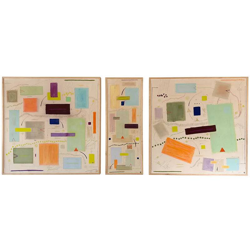 Rovner, Rovner Mixed Media Triptych