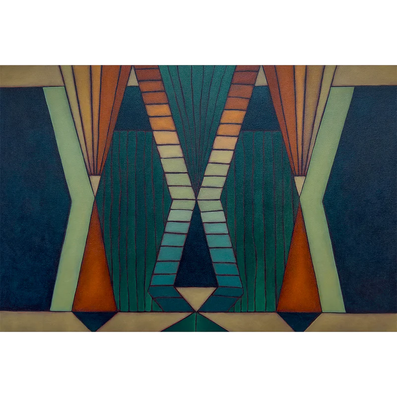 Garza, Janel Oil On Canvas "Energetic Exchange"