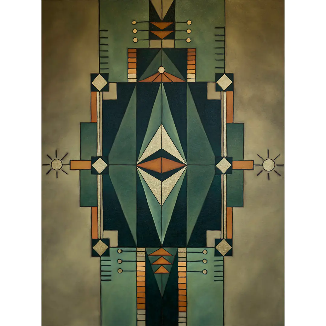 Manipulating Metal, oil on canvas by Janel Garza