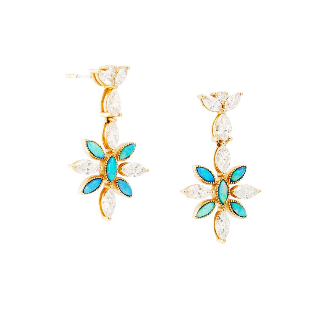 Hamdouni, Mia Zaara 14k Gold Earrings “Mesa Bloom”2