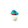 Tsosie, Boyd Sterling Silver Ring "Turquoise with Inlaid Accents"