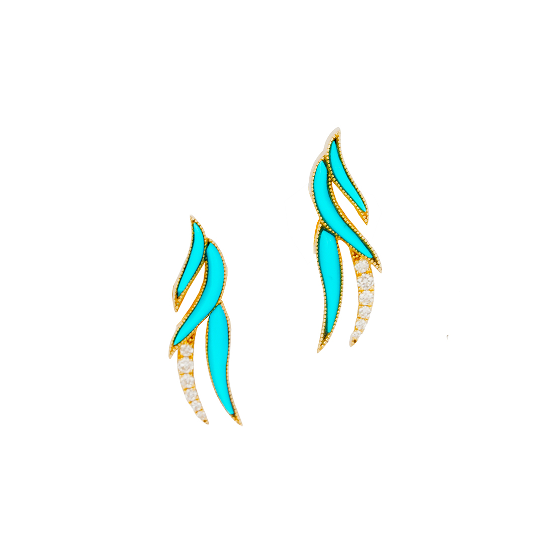 web.Zaara, Mia 14k Gold Earrings “Sirocco”